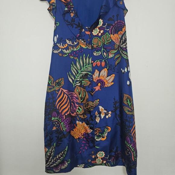 J.Crew blue and multi colored floral - Picture 2 of 4